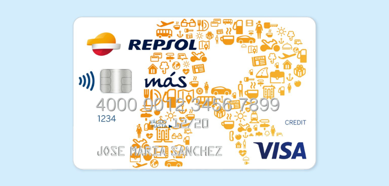Tarjeta Repsol más Visa Crédito.